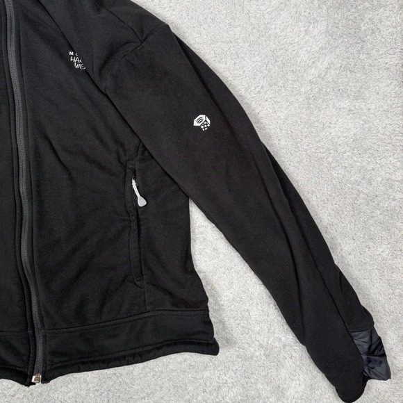 Mountain Hardwear Womens Black Full Zip Fleece Jacket Outdoor L Mock Neck Hiking - Picture 7 of 13
